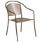 Emma and Oliver Commercial 35.25" Round Metal Garden Patio Table Set w/ 4 Round Back Chairs